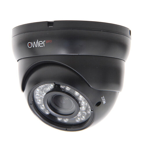 V730i OwlerAHD Мультиформатная видеокамера Owler V730i OwlerAHD черная внутренняя, разрешение 1Мп, угол обзора 100°~25°, Ик-подсветка 30м.
