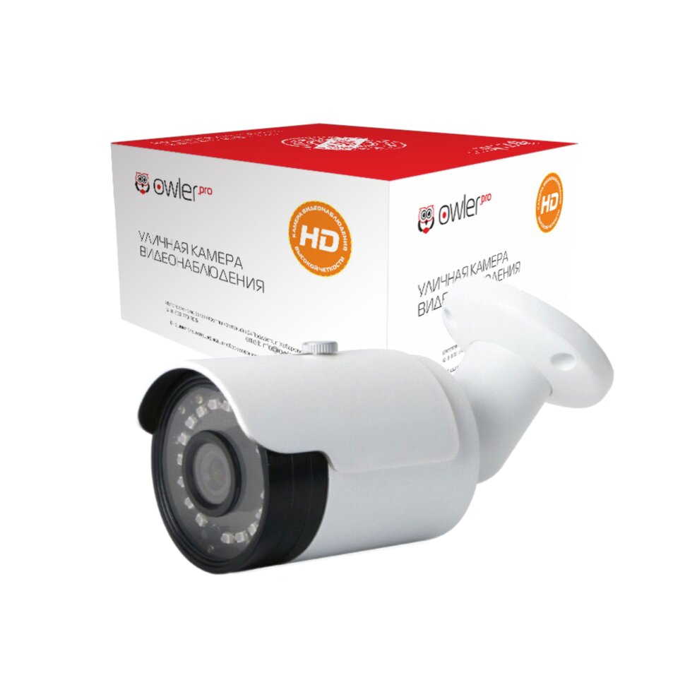 IP видеокамера Owler i230 (2.8) IP видеокамера Owler i230 (2.8) уличная, разрешение 2Мп, фокусное расстояние 2,8 мм, угол обзора 100°, ночная съемка, длина ИК подсветки 30 м.
