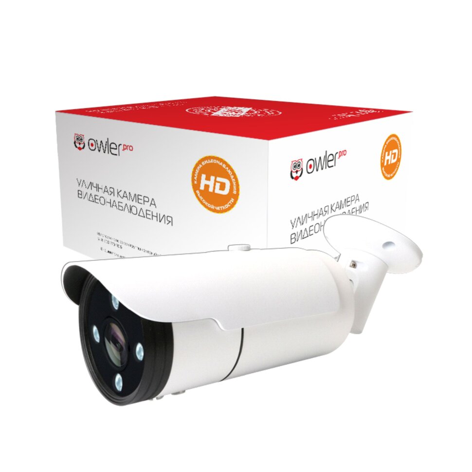 IP видеокамера Owler iX250 IP видеокамера Owler iX250 уличная, разрешение 2Мп, объектив 2,8-12 мм, угол обзора 100°-25°, ночная съемка, длина ИК подсветки 50 м.