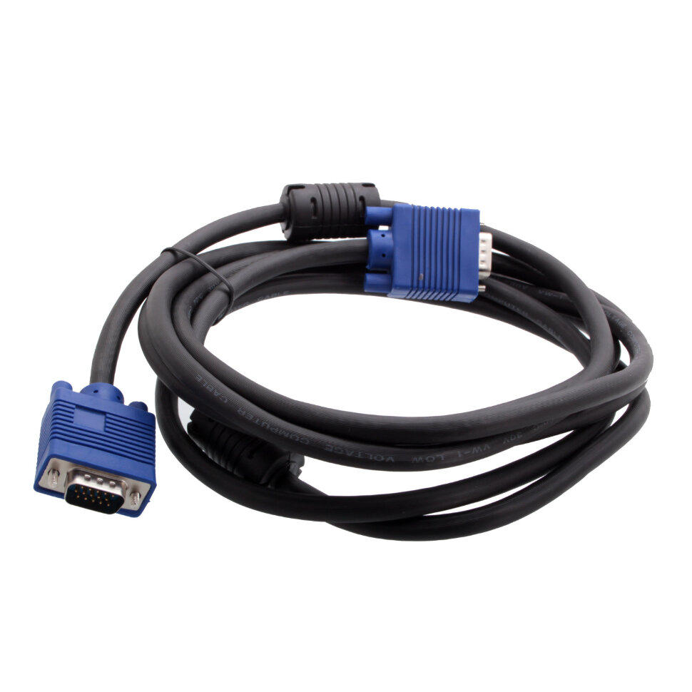 кабель VGA 3 М кабель VGA 3 м. для подключения всевозможных мониторов и проекторов с VGA входом к ПК